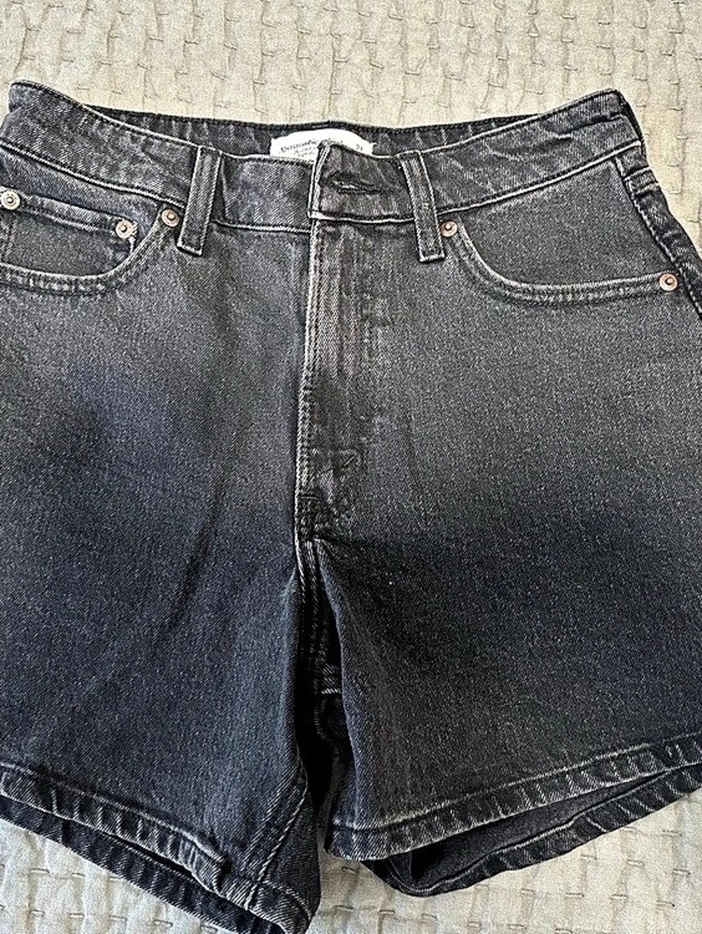 Abercrombie & Fitch The Dad Short High Rise Black Waist 27